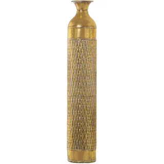 DRW Bodenvase aus Metall, goldfarben, 17 x 89 cm