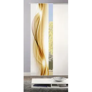 HOME WOHNIDEEN Neblana Schiebevorhang 60 x 245 cm goldfarben