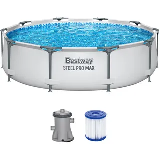 Bestway Steel Pro MaxTM Frame Pool-Set, rund, mit Filterpumpe 305 x 76 cm