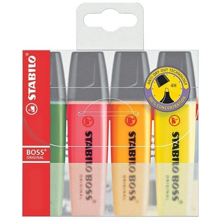 Stabilo BOSS ORIGINAL Textmarker farbsortiert, 4 St.