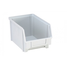 hünersdorff Sichtbox / Stapelbox / Lagerbox in Größe 3, aus Polystyrol, hohe Formstabilität und Belastbarkeit, Farbe: Grau