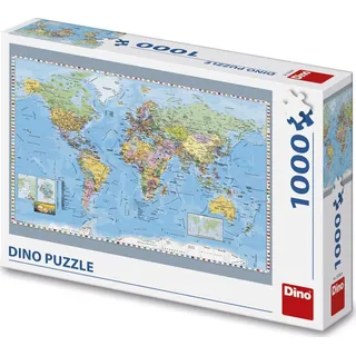 DINO Puzzle Politische Weltkarte 1000 Teile