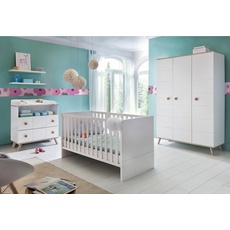 Bild Babyzimmer Cannes mit 3-türigem Schrank 3-tlg. alpinweiß/eiche