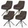 Drehstuhl Clyde Cord Braun 4 Stk.