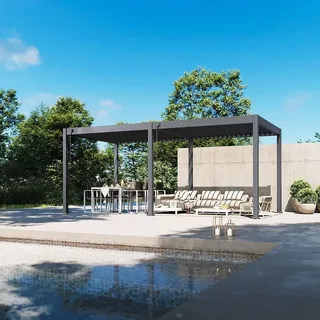 Weide Classic Pergola Aluminium Freistehend 3 X 6 M Anthrazit