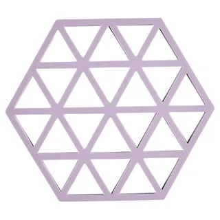 ZONE Denmark Triangles Topfuntersetzer, Hitzebeständig bis 250 °C, Silikon Untersetzer, Dekorative Untersetzer für Töpfe und Pfannen, Spülmaschinenfest, 16 x 14 cm, Lupine