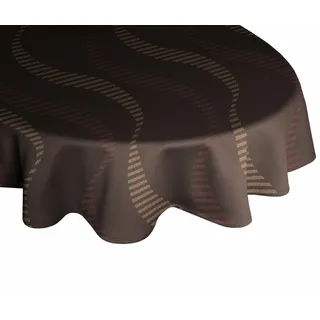 Wirth Tischdecke LUPARA oval 130 x 190 cm Braun