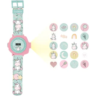 Lexibook, Einhorn, Projektionsuhr, DMW050UNI | Digital, 20 Projektionen, verstellbares Armband, drehbarer Objektivring, Uhrzeit/Datum, Batterie inklusive
