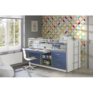 Vipack Hochbett Bonny 207 x 116 x 96 cm MDF Dekor blau
