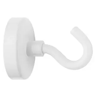 Westcott Hakenmagnet E-10829 00 Neodym extra stark, Ø 48mm, Haftkraft 60kg, weiß