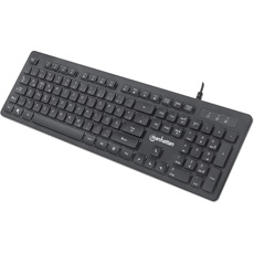 Bild Ultraflache USB-Gaming-Tastatur mit LEDs schwarz