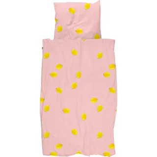 SNURK Bio-Baumwoll-Bettwäsche-Garnitur Lemon Größe 135x200cm+80x80