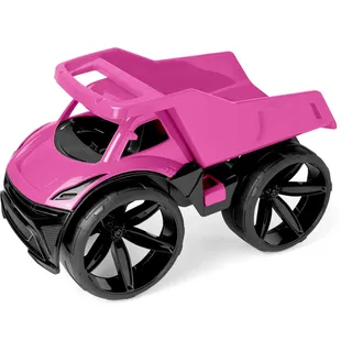 Wader - Maximus Kipper pink, mit Breiten Reifen, Fahrzeug ca. 59 cm, robuster Kipplaster, Mulde kippbar, Spielfahrzeug ab 1 Jahr