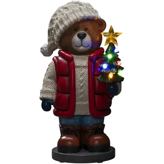 Konstsmide LED Teddybär, klein, mit 6h Timer, 8 bunte Dioden, batteriebetrieben, Innen, 3 x AAA 1.5V (exkl.) - 4247-000, Bunt