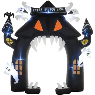 Outsunny Halloween Aufblasbarer Bogen Polyester 300L x 76B x 300H cm Schwarz