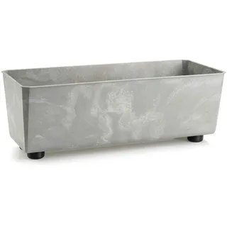 HowHomely Blumenkasten Blumentopf Übertopf grau Beton-Optik 14x17x38cm 6 L Loft