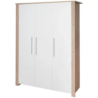 roba Kinderkleiderschrank Malo 135 x 52,5 x 190 cm Holz Eiche weiß