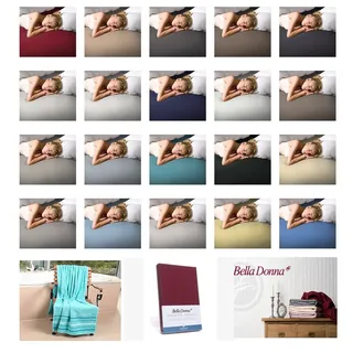 Bella Donna Jersey Spannbettlaken in 180x200 cm bis 200x220 cm Weiss | Saunatuch, Formesse, Baumwolle, Spannbetttuch
