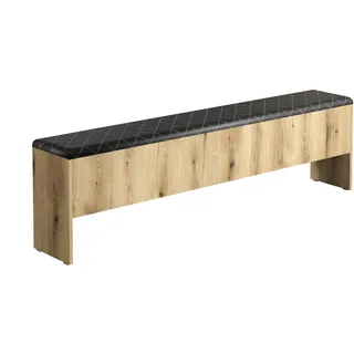 trendteam smart living - Esteban - Sitzbank - Evoke Eiche/Anthrazit - Aufbewahrungsbank inklusive Polsterung - (BxHxT) 185 x 54 x 30 cm - Polsterbank mit Stauraum