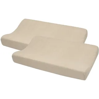 Meyco Wickelauflagenbezug 2er Pack 50x70cm Frottee Spannlaken Sand | Baumwoll-Mix - Wickelunterlage - Oeko Tex zertifiziert - kuschelig weich & hautfreundlich - waschbar & trocknergeeignet