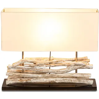 levandeo Tischlampe Treibholz Beige