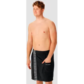 Kilt SCHIESSER "Rom aus weicher Baumwolle, saugstark und 3-fach weitenverstellbar", schwarz, L:55cm, Frottier, Hausmäntel, Kilt, MADE IN GREEN by OEKO-TEX
