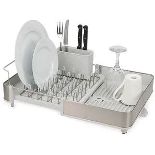 Joseph Joseph Extend Steel Abtropfgestell 34 x 40 x 3 cm Farbe Edelstahl/Stein