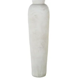 Bodenvase aus Keramik, Weiß, matt, 26 x 26 x 100 cm