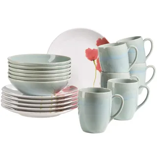 Mäser Ossia Aguarela Frühstücksset 18-tlg. Mohnblume