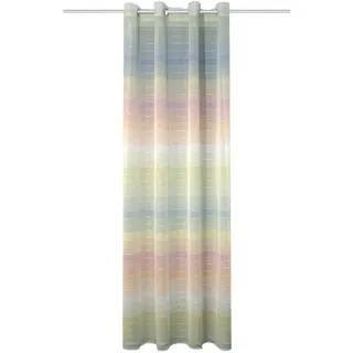 Schmidt W. Gmbh Ösenvorhang , Multicolor , Textil , Streifen , 140x245 cm , Voile , Heimtextilien, Vorhänge, Fertigvorhänge, Ösenvorhänge