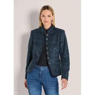 Madeleine Kurzblazer »Kurzblazer Verkürzter Wollblazer mit Stehkragen, Taschen«, blau