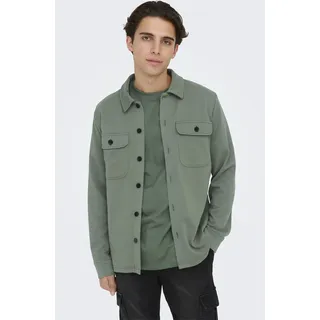 Only & Sons Herren Freizeit Hemd ONSNEWKODYL OVERSHIRT Regular Fit XS - XXL, Größe:L, Farbe:Castor Gray 22021279