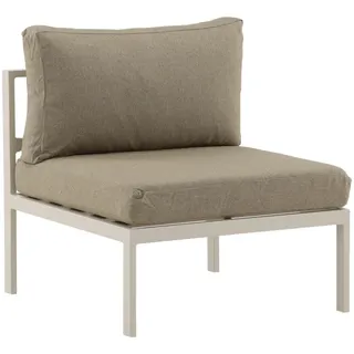 Gardenson Loungesessel , Grau, Beige , Metall , eckig , 70x65x74 cm , Gartenmöbel, Loungemöbel, Lounge-Serien