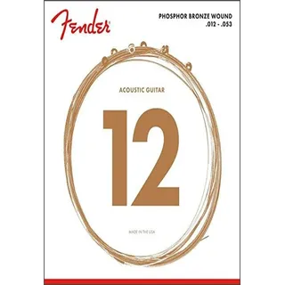 Fender Phosphor Bronze Acoustic Guitar Strings Ball 60-L End Light - 12-53