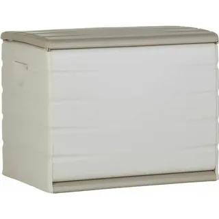 PLASTIKEN 260L Indoor/Outdoor-Truhe, funktional und ästhetisch, abschließbar, mit Rollen, Beige - Beige