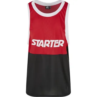 STARTER BLACK LABEL Herren Starter Split Mesh Tank Top cityred/Black, S/M