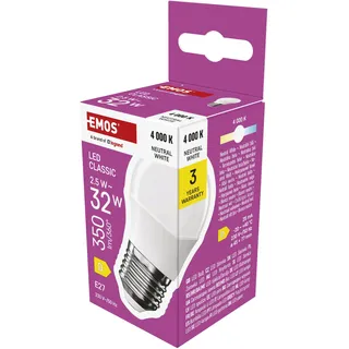 EMOS LED Lampe Mini Globe 2,5W E27 Neutralweiß 4000 K