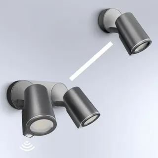 Steinel Außenstrahler Aluminium 9,8 cm inkl. Bewegungsmelder grau