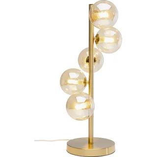 Kare Design Tischleuchte Scala Balls, Brass, Gold, Tischlampe, Stahlgestell, Glas Schirme, kein Leuchtmittel inklusive, G9, Wohnzimmer, moderne Lampe, Designer Leuchte