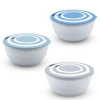 Spetebo Schüssel Set 5-teilig - Fresh Line - 5 Rührschüsseln mit Deckel - spülmaschinenfest