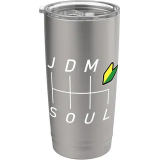 JDM Soul 6-Gang Schaltschema - Japanisches Wakaba Design Doppelwandiger Edelstahl-Thermobecher