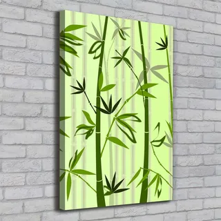 Tulup® Leinwandbild - 70x100cm - Wandkunst - Drucke auf Leinwand - Leinwanddruck - Wohnzimmer Wanddekoration XXL - Wohnung Deko Kunstdrucke - Blumen & Pflanzen - Grün - Bambus - Grün