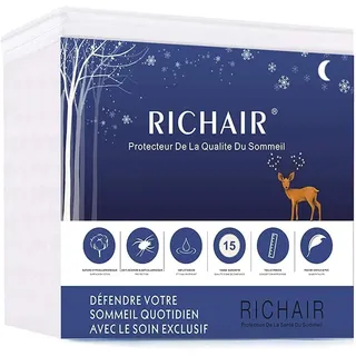 RICHAIR - Bedding Matratzenschoner 70 x 140 cm Wasserdicht, Oeko-TEX Zertifiziert Matratzenauflage Atmungsaktive, Matratzenschutz, Rundum Elastisch