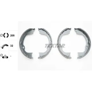 TEXTAR Bremsbackensatz, Feststellbremse 91078500 für JEEP