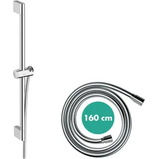 hansgrohe Unica Duschstange Pulsify S, 65 cm mit Push Duschkopfhalter und Duschschlauch, 24400000, Farbe: Chrom