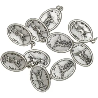 lazzaro italy Heilige Erzengel Michael und des Schutzengels Medaille versilbert - 10 medaillen