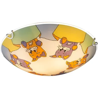 Globo Deckenleuchte Katzen Tiere Kinderleuchte Leuchte Kinderzimmer 40606 - Bunt