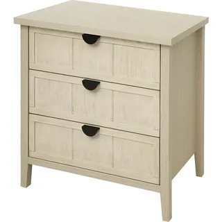 Kommode 80×40×80 cm - Sideboard - 3 Schubladen - Spanplatte - Modern Minimalistisch - Zum Selbstaufbau - Hellgrau