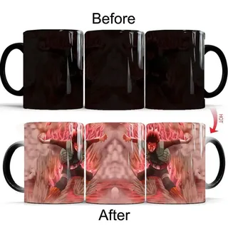 Anime NARUTO Thermoeffekt Tasse Ceramic Kaffee Tee Milch Becher Magische Mug - 01