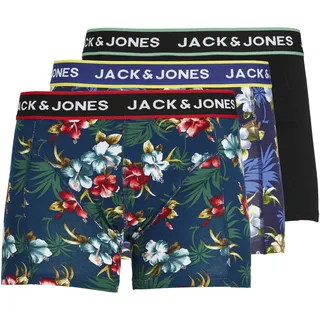 JACK & JONES Printed Trunks black/black S 3er Pack